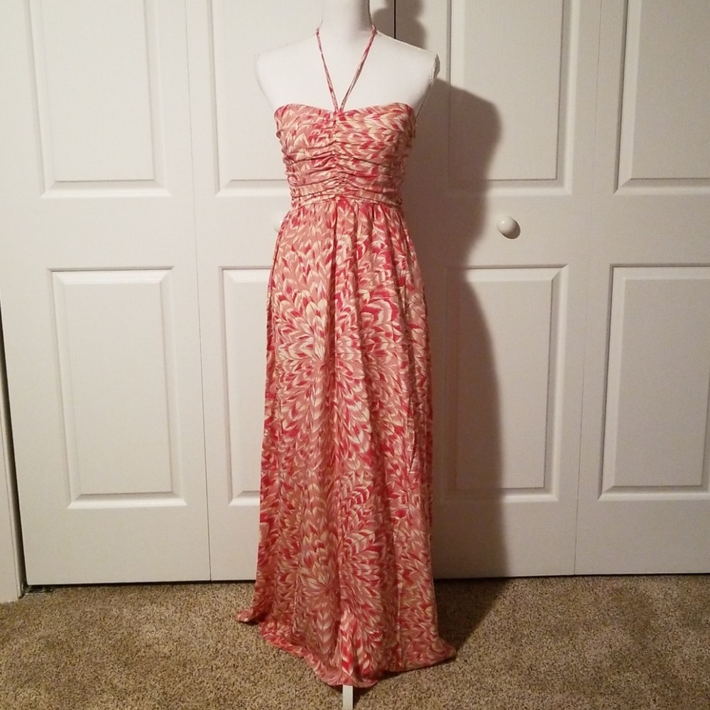 Luna halter neck maxi dress